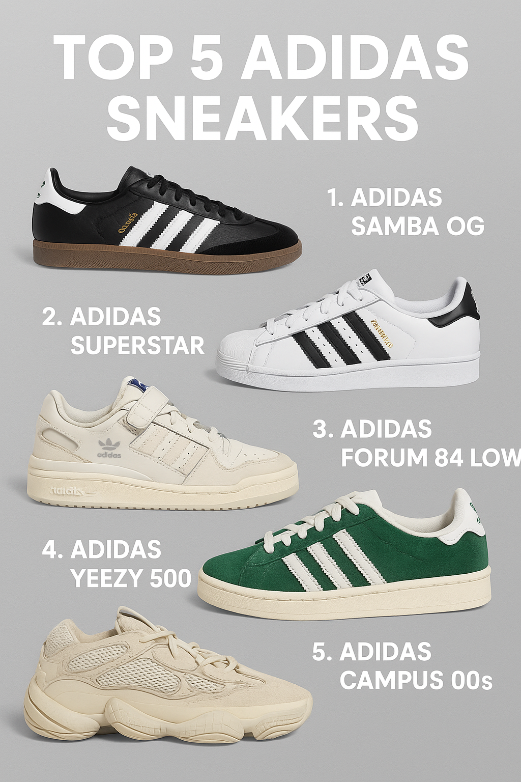 Top 5 Must-Have Adidas Sneakers in 2025